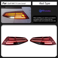 Golf 7.5 red type
