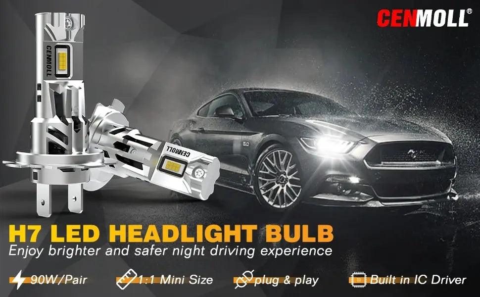 2x Car Lamp H7 12V LED CANBUS Headlight Bulbs for Volkswagen VW Golf Passat CC B6 Jetta Tiguan Mercedes W203 BMW Ford Skoda - Auto Part Pro Switzerland