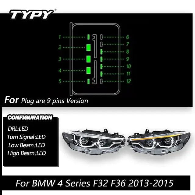 Car Headlights For BMW 4 Series M4 F32 Headlights F80 2013-2019 Upgraded LED Headlamps Dynamic Turn Signal Lamp DRL Car Assembly - Auto Part Pro Switzerland