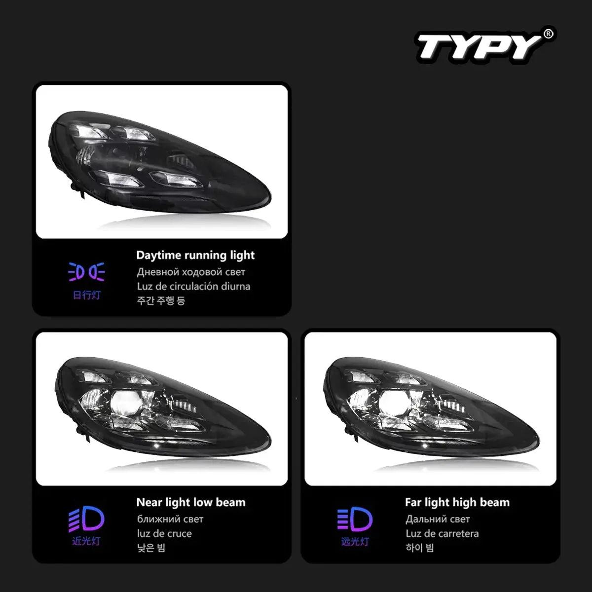 Car Lights For Porsche Cayenne 958 Headlight 958.1 LED Matrix Head Lamps Upgrade 2023 Style Plug Play - Auto Part Pro Switzerland