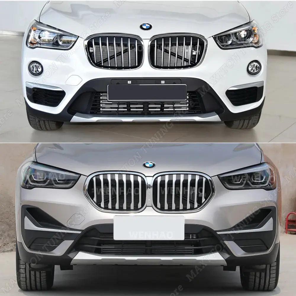 New For BMW X1 F48 2015-2022 4PCS ABS Car Front Bumper Spoiler Splitter Lip Diffuser Chin Bumper Body Kits Gloss Black Tuning - Auto Part Pro Switzerland