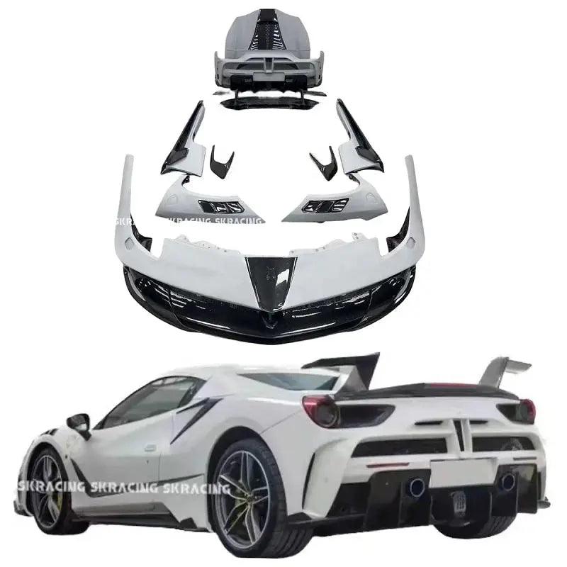 Auto Parts Body Kits Partial Carbon Hood Panel Front Lip Bumper Fender Side Skirt Rear Lip Bumper Spoiler Wing for Ferrari 488 - Auto Part Pro Switzerland
