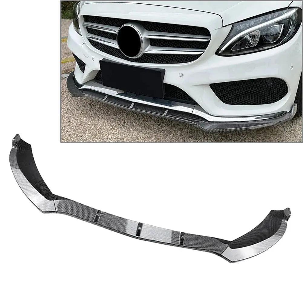 3Pcs Car Front Bumper Lip Splitter Spoiler Body Kit For Mercedes Benz C Class W205 C180 C200 C260 AMG 2015 2016 2017 2018 - Auto Part Pro Switzerland