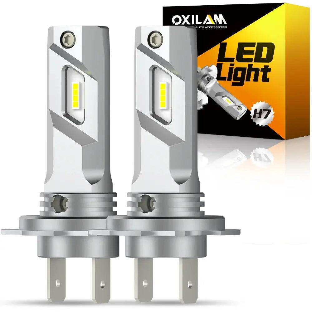 OXILAM Super Bright 2Pcs H7 LED Headlight Bulb Fanless Ultra Strong H7 CSP Slim LED Headlamp for VW Golf 7 mk6 Jetta Sharan Polo - Auto Part Pro Switzerland