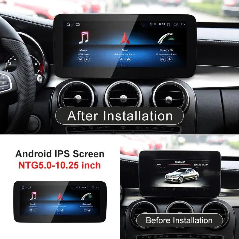 2024 New Car Multimedia Wireless Android AUTO CarPlay 10.25 12.3inch Screen For Mercedes Benz C Class W205 S205 Video Players - Auto Part Pro Switzerland