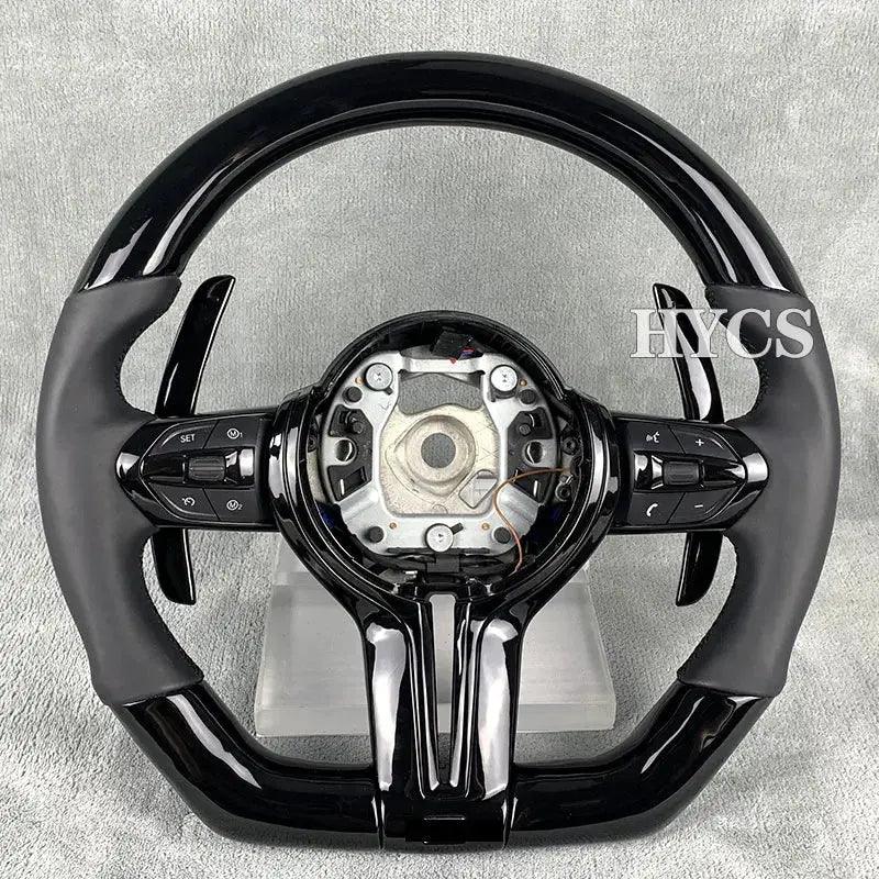 HYCS LED Purple Petal Forged Carbon Fiber Steering Wheel For BMW F20 F22 F30 F35 F32 F01 F02 F10 F18 M2 M3 M4 M5 - Auto Part Pro Switzerland