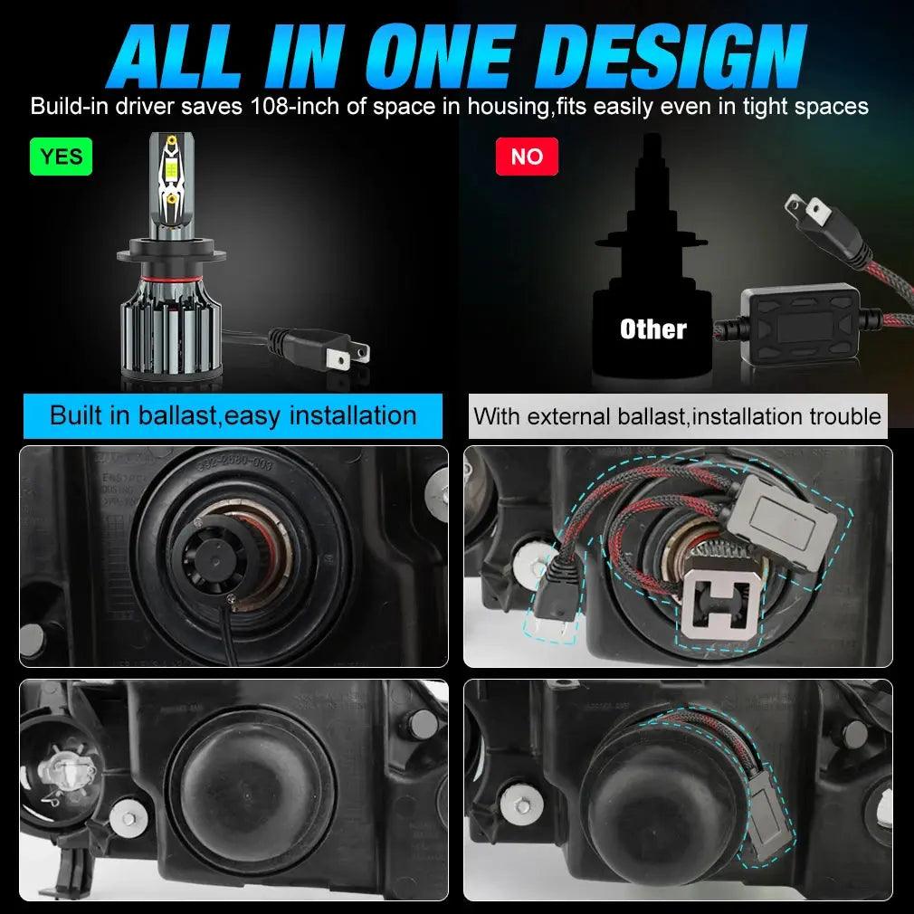 XSTORM H1 H4 H7 LED Bulb H8 H11 9005 HB3 9006 HB4 9004 HB1 9007 HB5 H13 Led Car Headlight 30000LM Turbo Lights lampada 12V Lamp - Auto Part Pro Switzerland