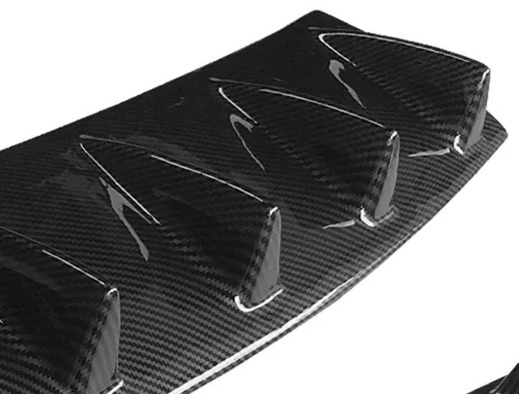 Audi A4 2017-2022 Rear Bumper Diffuser Shark Fin Spoiler Kit ABS - Auto Part Pro Switzerland