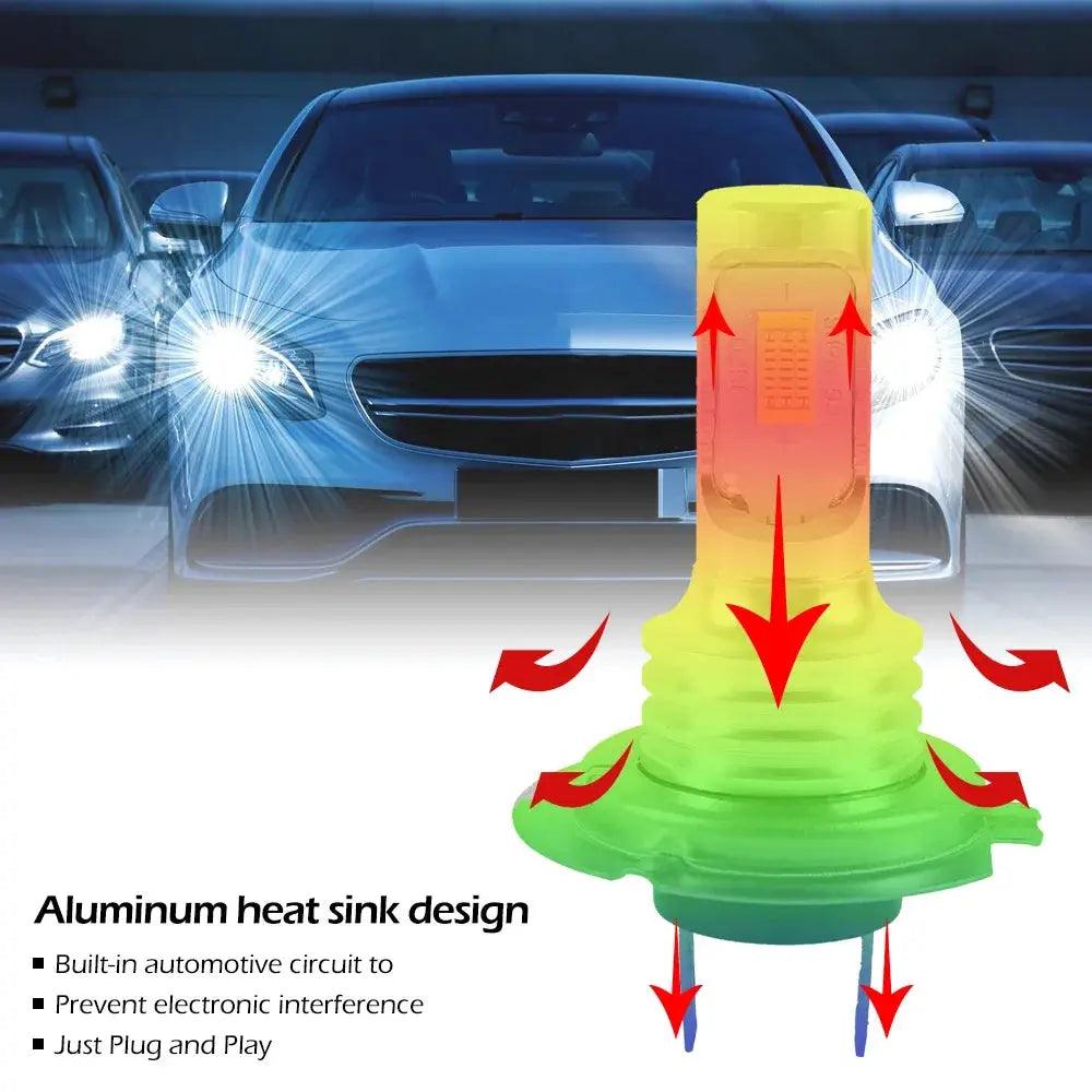 2pcs H7 LED Headlight Bulbs 360 Degree Beam Angle Car LED Fog Light Bulb 6000K Super Bright Car Headlight Bulbs Lampada DC12-24V - Auto Part Pro Switzerland