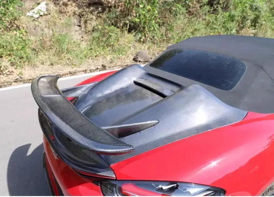 For Porsche 718 982 Cayman Boxster 987 981 Carbon Fiber Spoiler Tail fins Rear Trunk Spoiler Guide Wing Rear Wing body kit - Auto Part Pro Switzerland