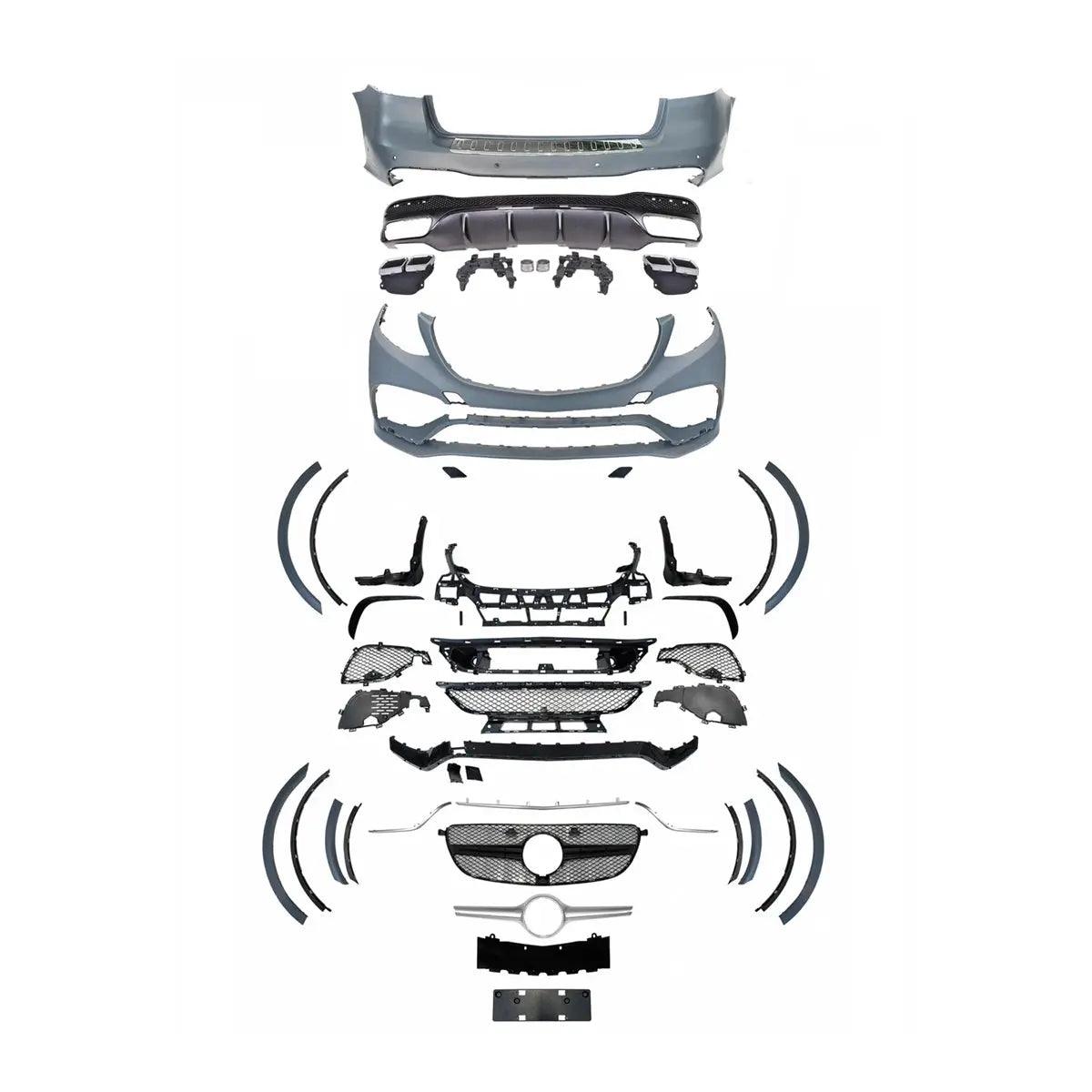 Car Body Kit For Mercedes Benz W166 Upgrade To GLE63 Amg Model With Front Bumper Grille Hood Rear Bumper For BENZ W166 2015-2019 - Auto Part Pro Switzerland
