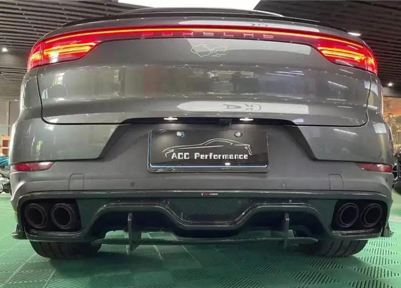 Real Carbon Fiber Body Kit For Porsche Cayenne Coupe 2018-2023 Front Bumper Lip Rear Trunk Diffuser Side Skirt Spoiler - Auto Part Pro Switzerland