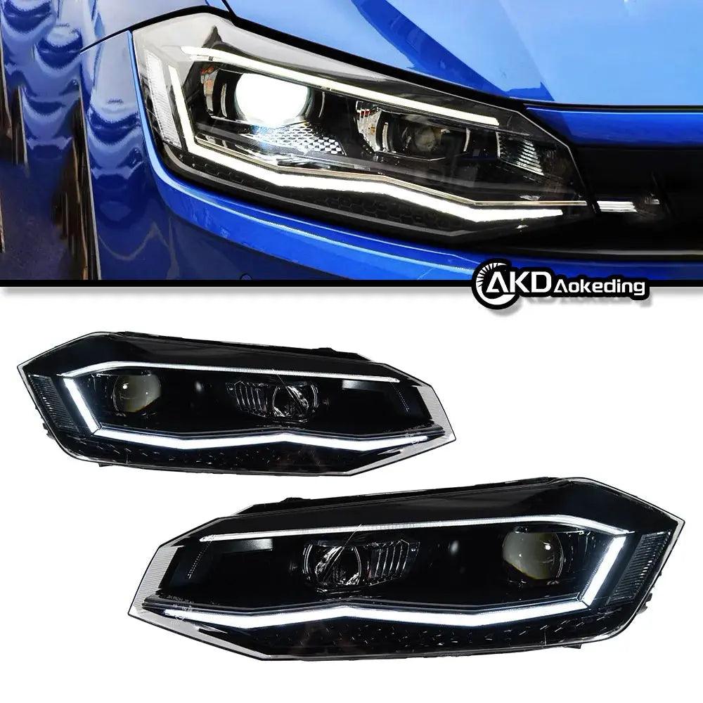 AKD Car Styling Head Lamp for VW Polo LED Headlight Angel eye Lens 2019-2022 Polo Headlights Signal DRL Automotive Accessories - Auto Part Pro Switzerland