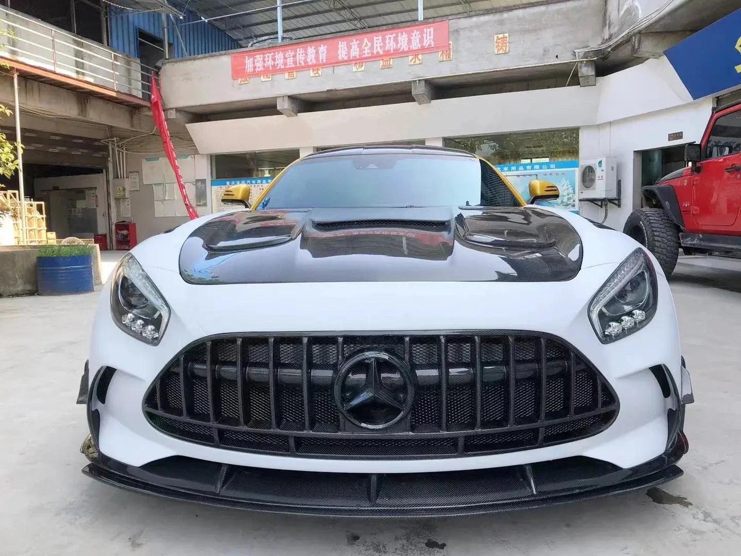 Carbon Fiber Body Kit Black Series Style for Mercedes Benz AMG GT GTC GTS Half Carbon Front Bumper Lip Fender Diffuser - Auto Part Pro Switzerland