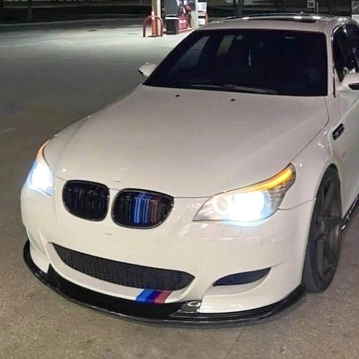 BMW 5 Series E60 E61 M5 2005-2010 Front Bumper Spoiler Lip Carbon Fiber Look/Gloss Black Car Lower Splitter Body Kit Blade - Auto Part Pro Switzerland