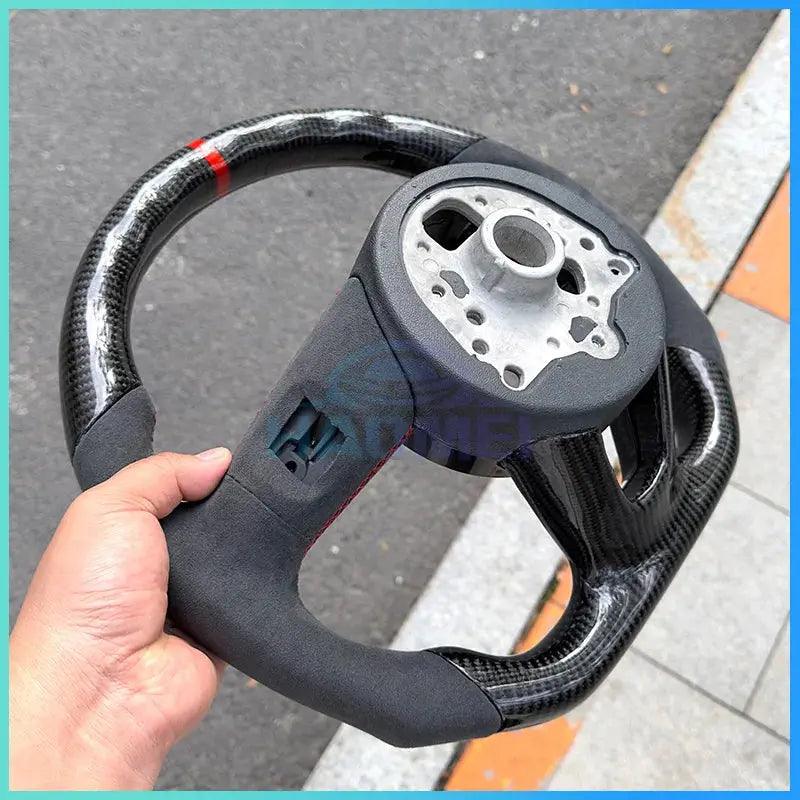 Carbon Fiber Steering Wheel, Suitable For Audi A3 A4 B9 RS3 S3 RS4 S4 A5 S5 Alcantara Material Production,Car Accessories - Auto Part Pro Switzerland