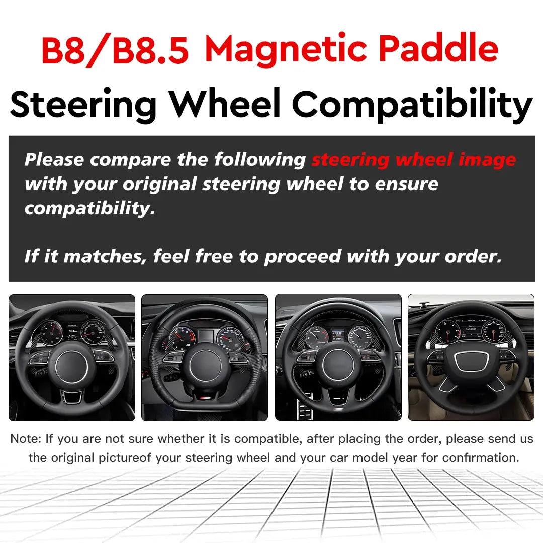 Magnetic Carbon Fiber Paddle Shifter For Audi A1 A3 A5 A8 Q3 Q4 Q5 Q7 Q8 S1 S3 S5 SQ5 SQ8 RS3 RS5 RSQ5 Paddle Shifter Extensions - Auto Part Pro Switzerland