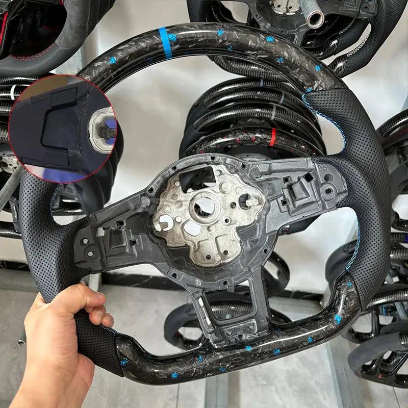 Forge Steering Wheel Fit for VW Mk5 MK6 MK7 MK7.5 GTI R Polo 2013-2020 Carbon Fiber Wheel - Auto Part Pro Switzerland
