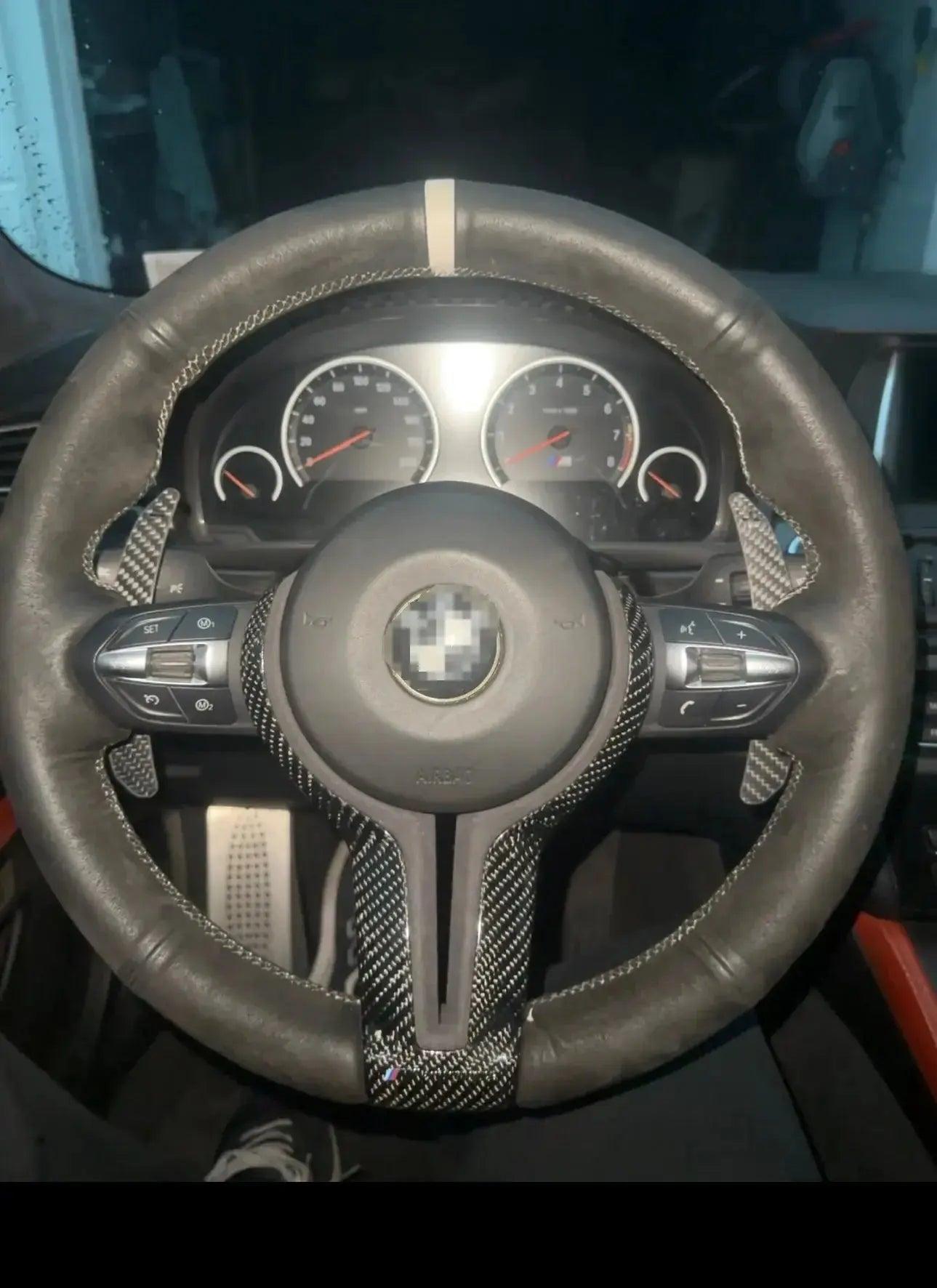 Steering Wheel Magnetic Shift Paddle For BMW F36 F21 F22 F32 F30 F02 F80 F11 F06 F20 F23 F12 F26 F15 M3 M4 Carbon Fiber - Auto Part Pro Switzerland