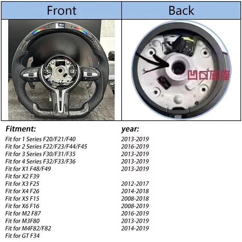 COME2ME Car Steering Wheel Carbon Fiber LED Style M Sports For BMW F30 F10 F11 F31 F20 F21 F22 F15 F16 F35 F36 F32 F80 M3 M6 - Auto Part Pro Switzerland