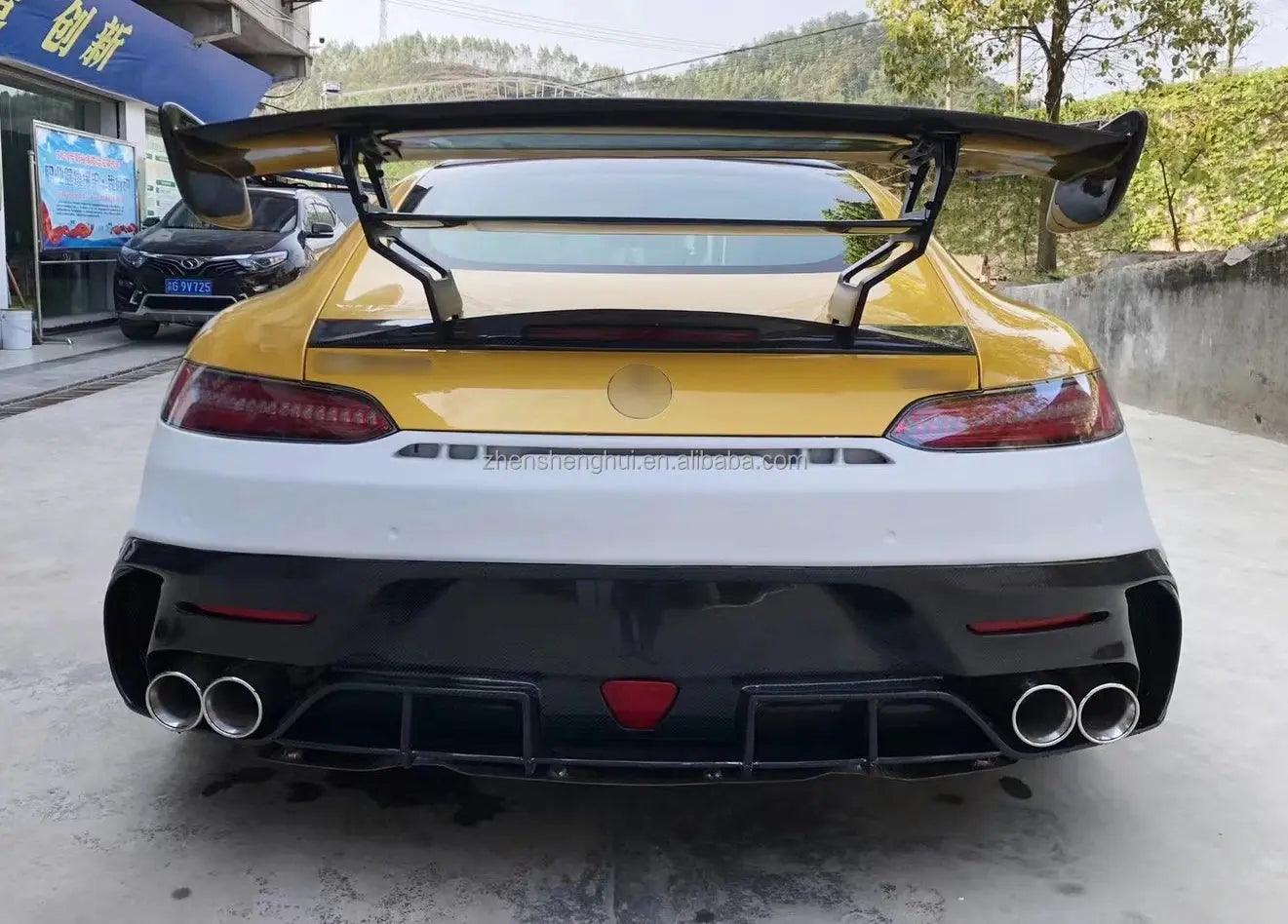 Carbon Fiber Body Kit Black Series Style for Mercedes Benz AMG GT GTC GTS Half Carbon Front Bumper Lip Fender Diffuser - Auto Part Pro Switzerland