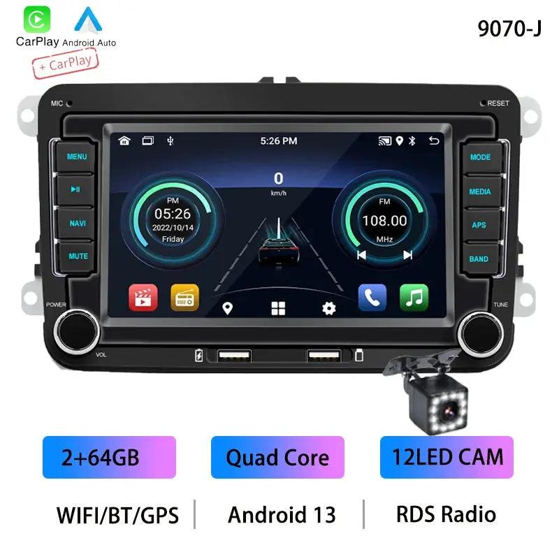 BQCC 7" 2Din For Volkswagen Car Stereo Android 13 Quad/Octa Core WIFI GPS BT Wireless Carplay Android Auto Navigation Autoradio - Auto Part Pro Switzerland