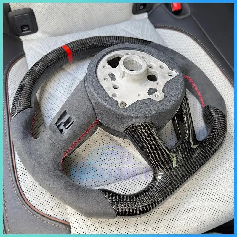 Carbon Fiber Steering Wheel, Suitable For Audi A3 A4 B9 RS3 S3 RS4 S4 A5 S5 Alcantara Material Production,Car Accessories - Auto Part Pro Switzerland
