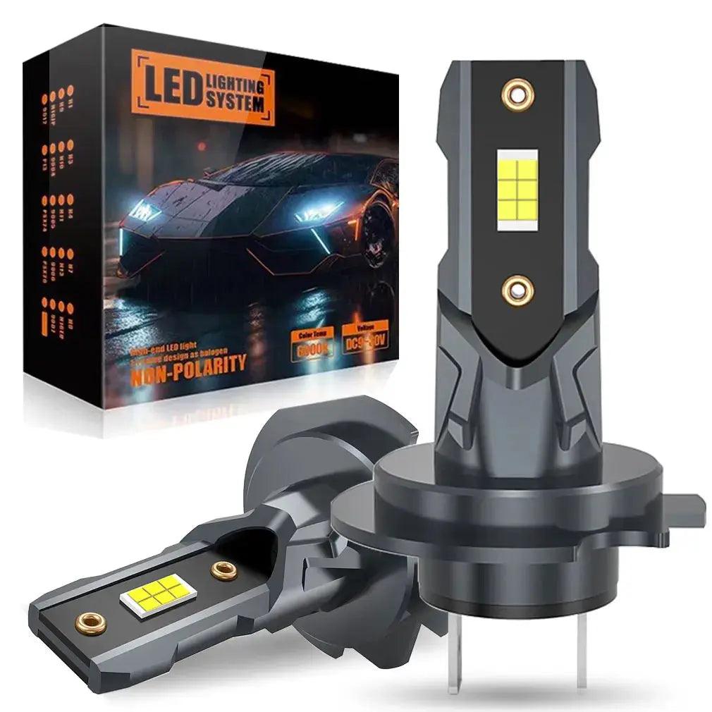 2Pcs 22000LM H7 LED Headlight Bulb 12pcs CSP 3570 Car Headlamp Auto Mini Canbus H7 Led Bulb Turbo Light 6500K 12V 110W - Auto Part Pro Switzerland