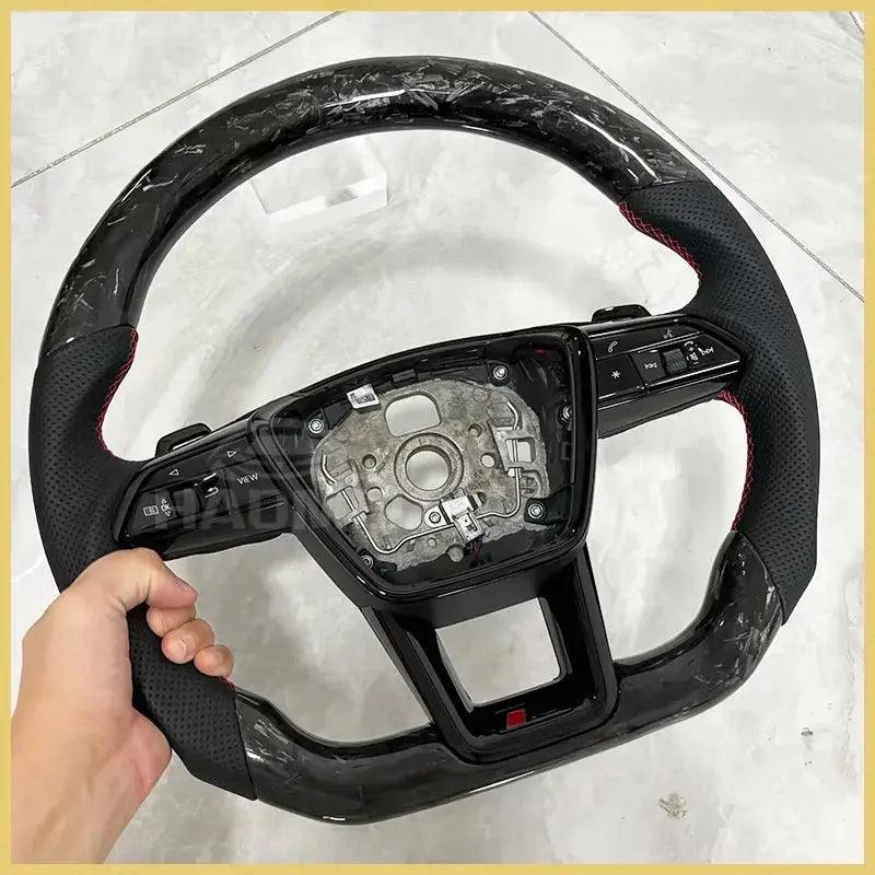 Forged Carbon Steering Wheel For Audi A6 C8 , Without Heating Function, Equiped With Buttons And Shift Paddles Car Accessories - Auto Part Pro Switzerland