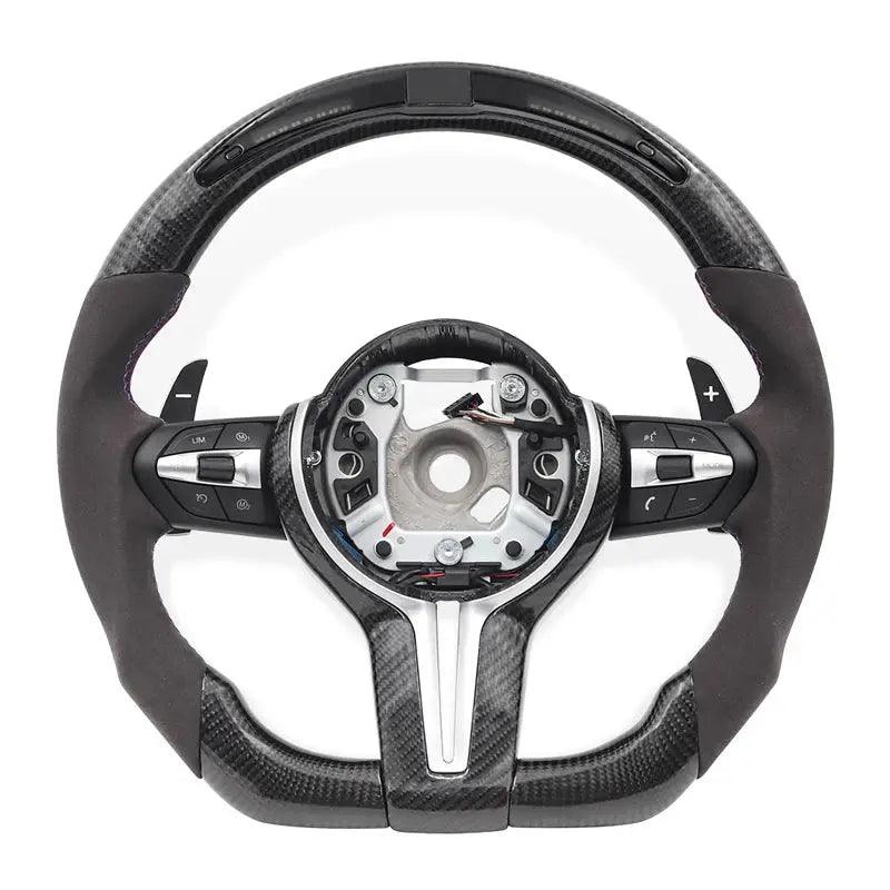 Carbon Fiber LED Car Steering Wheel For BMW M3 M5 M6 F01 F02 F06 F07 F10 F11 F12 F13 F30 F32 F80 F91 E90 E91 E92 Car Accessories - Auto Part Pro Switzerland