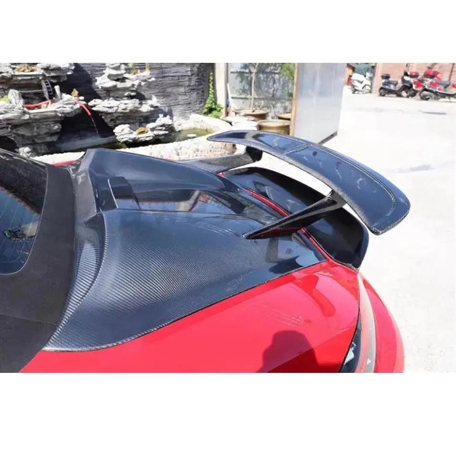 For Porsche 718 982 Cayman Boxster 987 981 Carbon Fiber Spoiler Tail fins Rear Trunk Spoiler Guide Wing Rear Wing body kit - Auto Part Pro Switzerland