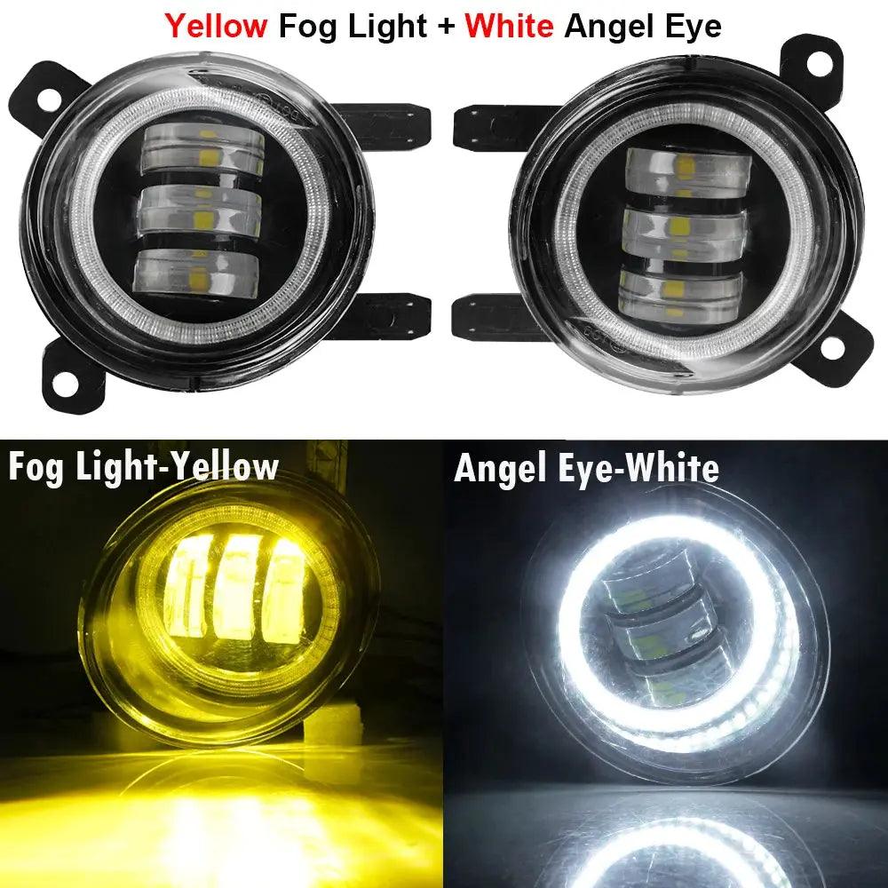 2 X Car Angel Eye LED Fog Light Daytime Running Lamp DRL For BMW F30 F34 F31 316i 320i 316d 325d 330d 318d 320d 335d 328i 335i - Auto Part Pro Switzerland