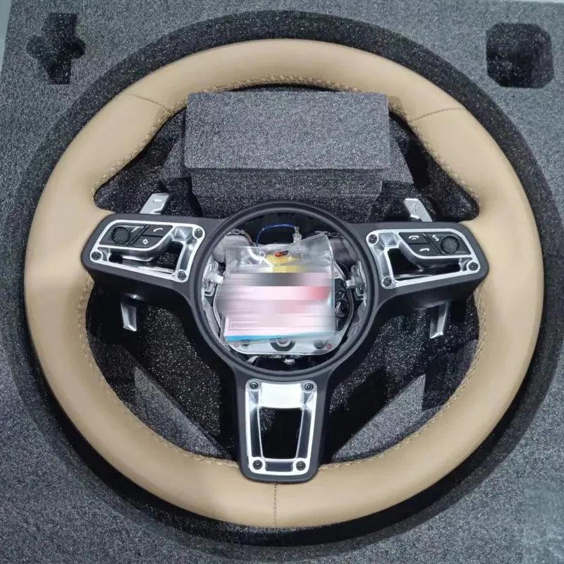 Car Steering Wheel for Porsche Macan Panamera Taycan Cayenne Cayman 718 911 918 Carbon Fiber Steering Wheel Car Accessories - Auto Part Pro Switzerland