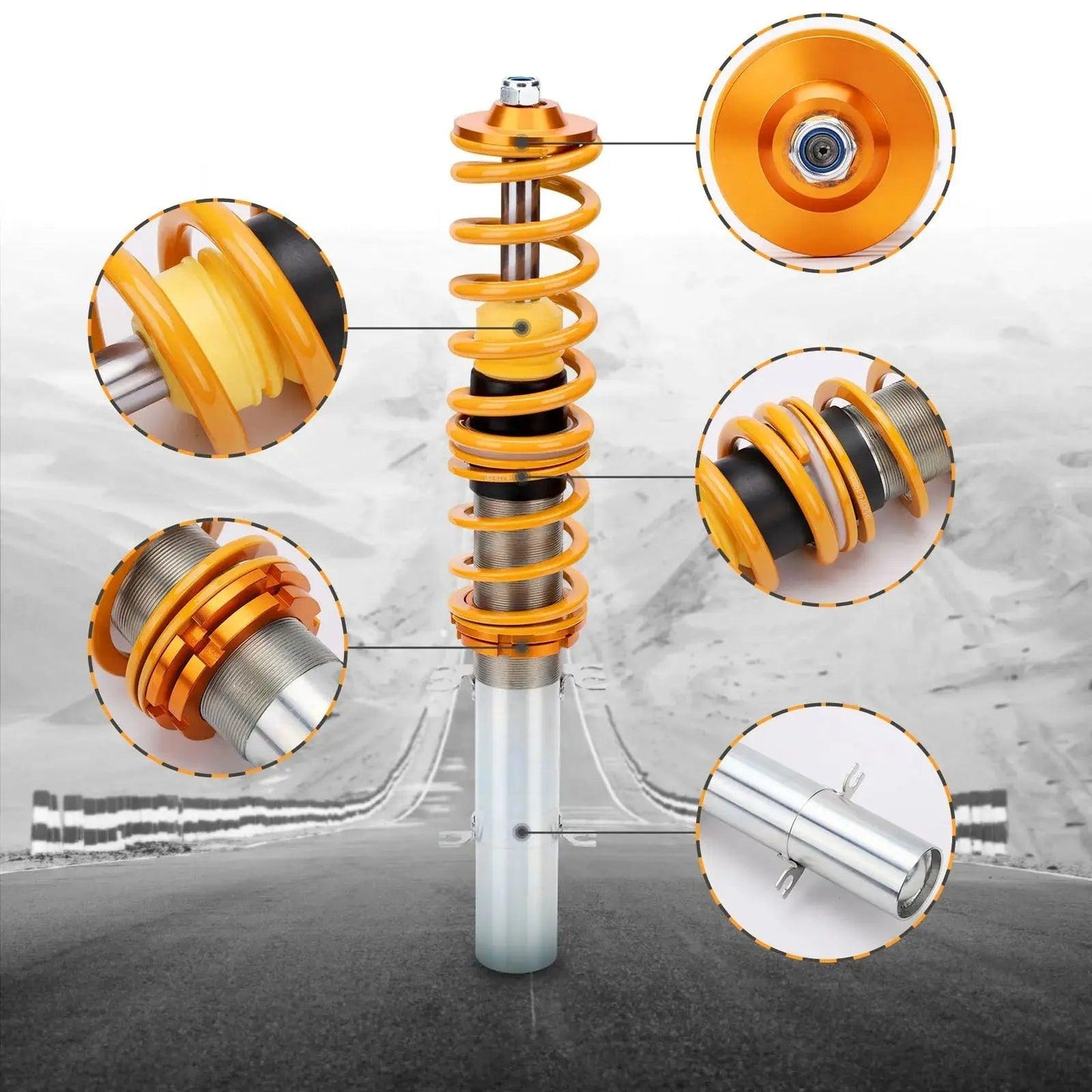Coilovers For VW Golf MKIV MK4 1J1 Seat Leon 1M1 1.8T 1.9 TDi 2.3V5 Suspension FOR VW NEW BEETLE (9C1, 1C1) FWD 01/1998-11/2010 - Auto Part Pro Switzerland