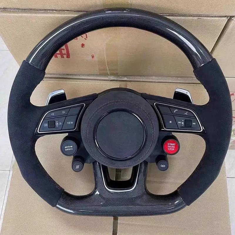 With Heat For Audi A4L A5 A6L Q5L A8Lq3A7Q2L Q7 Modified S4 S5 S6 S7 Carbon Fiber Steering Wheel Bottom Steering Wheel Assembly - Auto Part Pro Switzerland