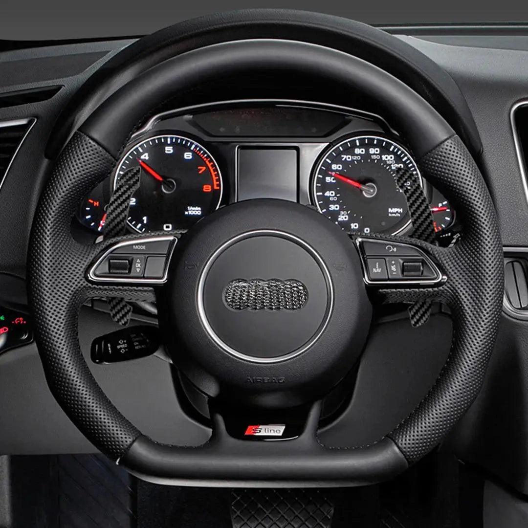 Compatible Audi A Series: 1 ,2 ,3 ,4 ,5 ,8 Series: Q2-8 s1-5 Steering Wheel Shift Paddle Magnetic Carbon Fiber Paddle Shifter - Auto Part Pro Switzerland