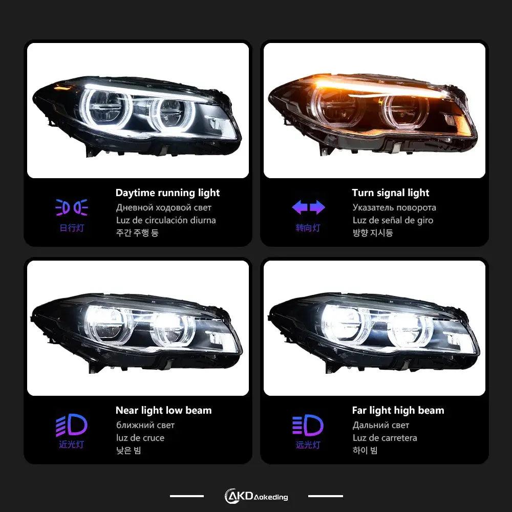 AKD Car Styling Head Lamp for BMW F10 Headlights 2010-2017 520i 525i 530i F18 LED Headlight DRL Projector Lens Auto Accessories - Auto Part Pro Switzerland