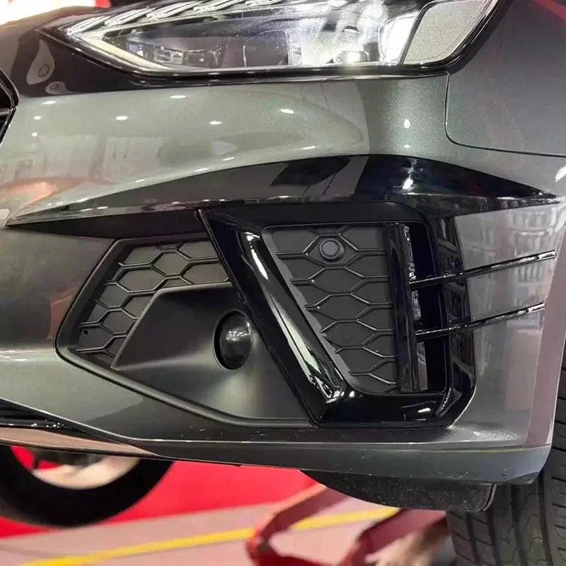 Audi A4 S4 B9.5 Sedan Avant 2019-2024 Car Headlight Fog Light Eyelids Eyebrows Glossy Black Lids Spoiler Bodykit Tuning - Auto Part Pro Switzerland