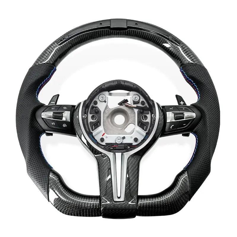 Carbon Fiber LED Car Steering Wheel For BMW M3 M5 M6 F01 F02 F06 F07 F10 F11 F12 F13 F30 F32 F80 F91 E90 E91 E92 Car Accessories - Auto Part Pro Switzerland