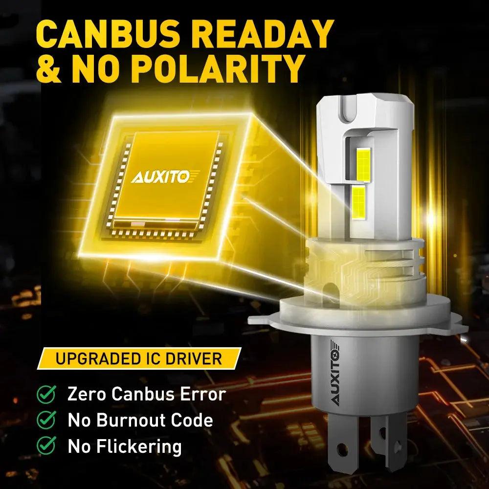 AUXITO Car Headlight 9003 H4 LED Bulb Canbus 20000LM Hi Low Beam 6500K H4 Lamp No Error Fanless Design For Bmw E46 E90 Golf 4 7 - Auto Part Pro Switzerland