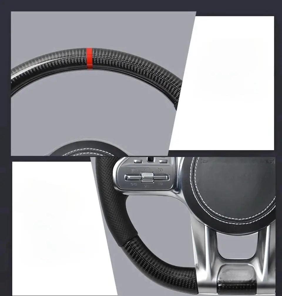 For Volkswagen VW CC Magotan POLO Golf 67GTI Passat Tiguan Scirocco R Genuine Leather Steering Wheel Modification Customization - Auto Part Pro Switzerland