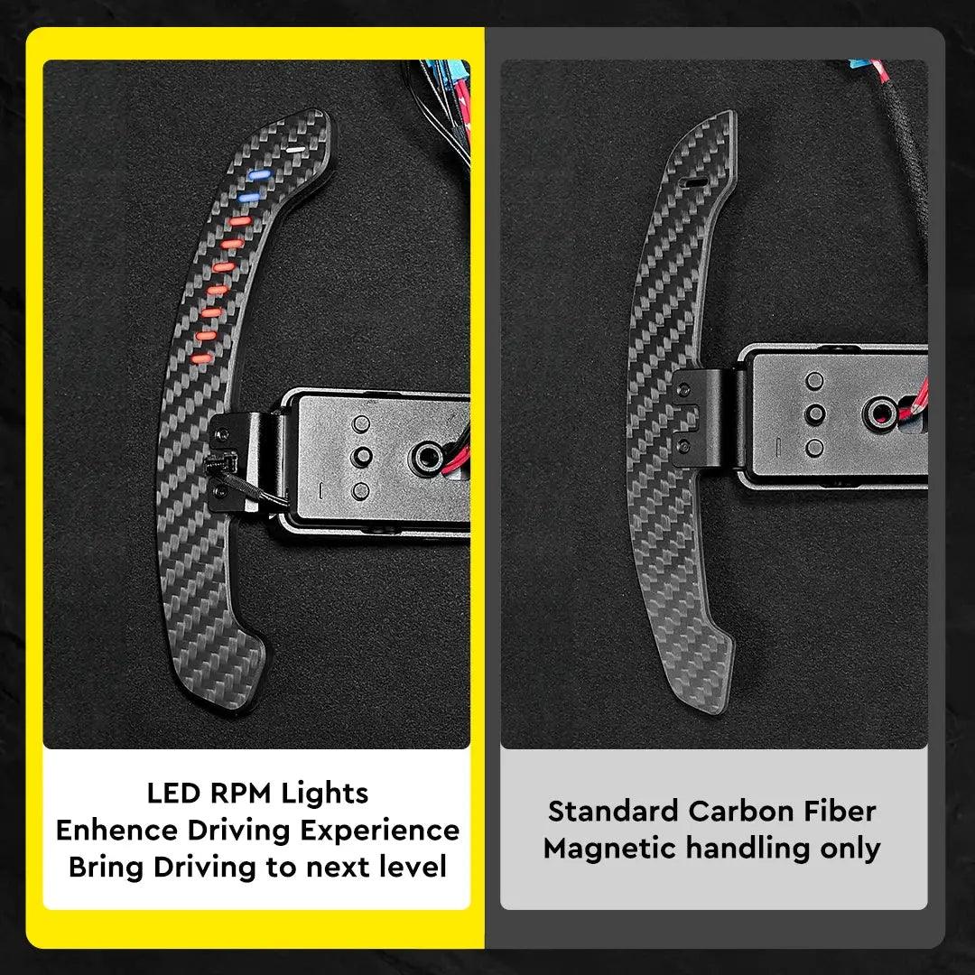 TDD LED Carbon Magnetic Carbon Paddle Shifters For BMW F20 F30 F32 F34 F36 F80 - Auto Part Pro Switzerland