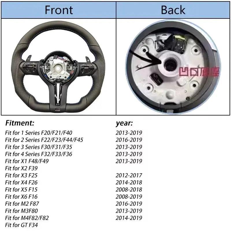 COME2ME Steering Wheel Suitable For Bmw F30 F10 F31 F20 E90 Is Made Of leather Material And Sports Steering Car Accessories //M Logo - Auto Part Pro Switzerland