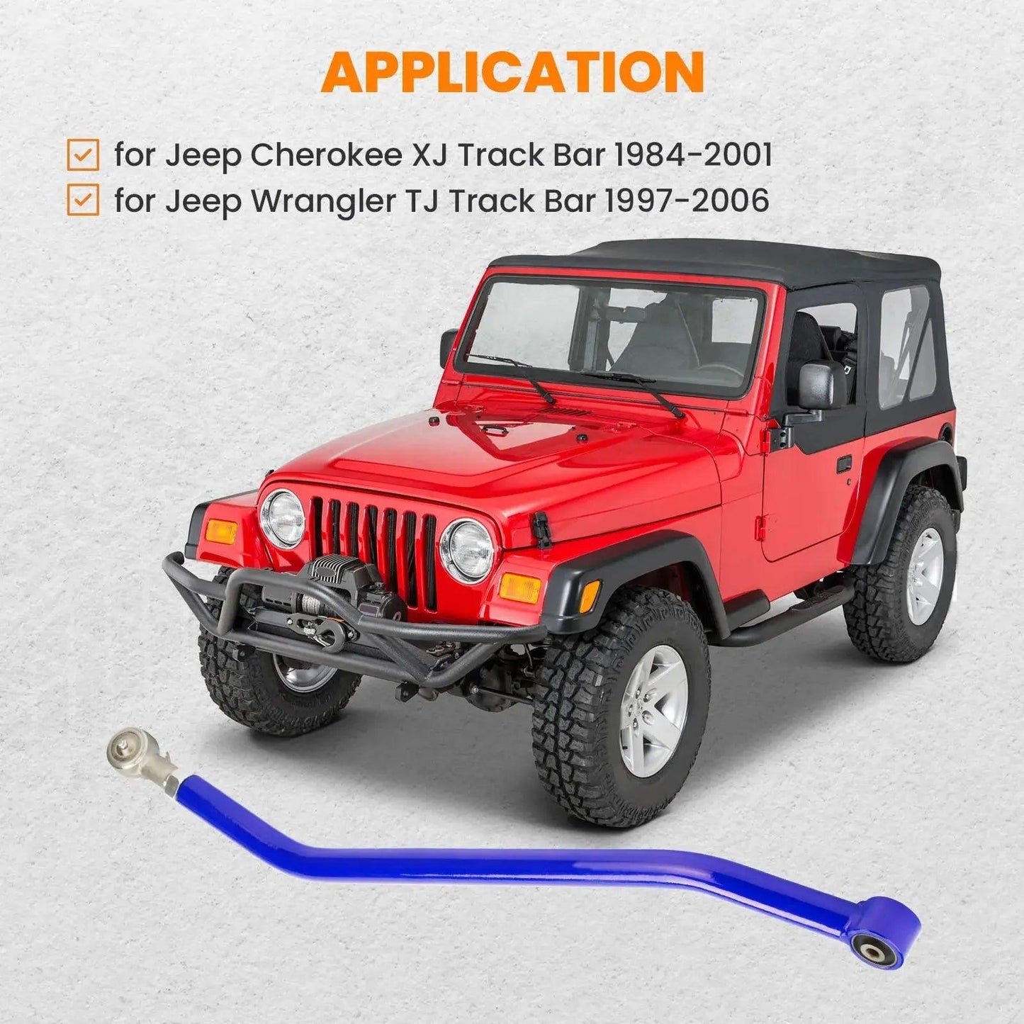 Suspension Panhard Rod Track Bar for Jeep Wrangler 1997-2006 w/1.5-4.5 Lift Front Track Bar for Sahara Sport Utility 2-Door - Auto Part Pro Switzerland