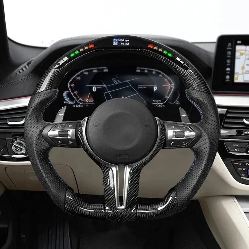 Carbon Fiber LED Car Steering Wheel For BMW M3 M5 M6 F01 F02 F06 F07 F10 F11 F12 F13 F30 F32 F80 F91 E90 E91 E92 Car Accessories - Auto Part Pro Switzerland