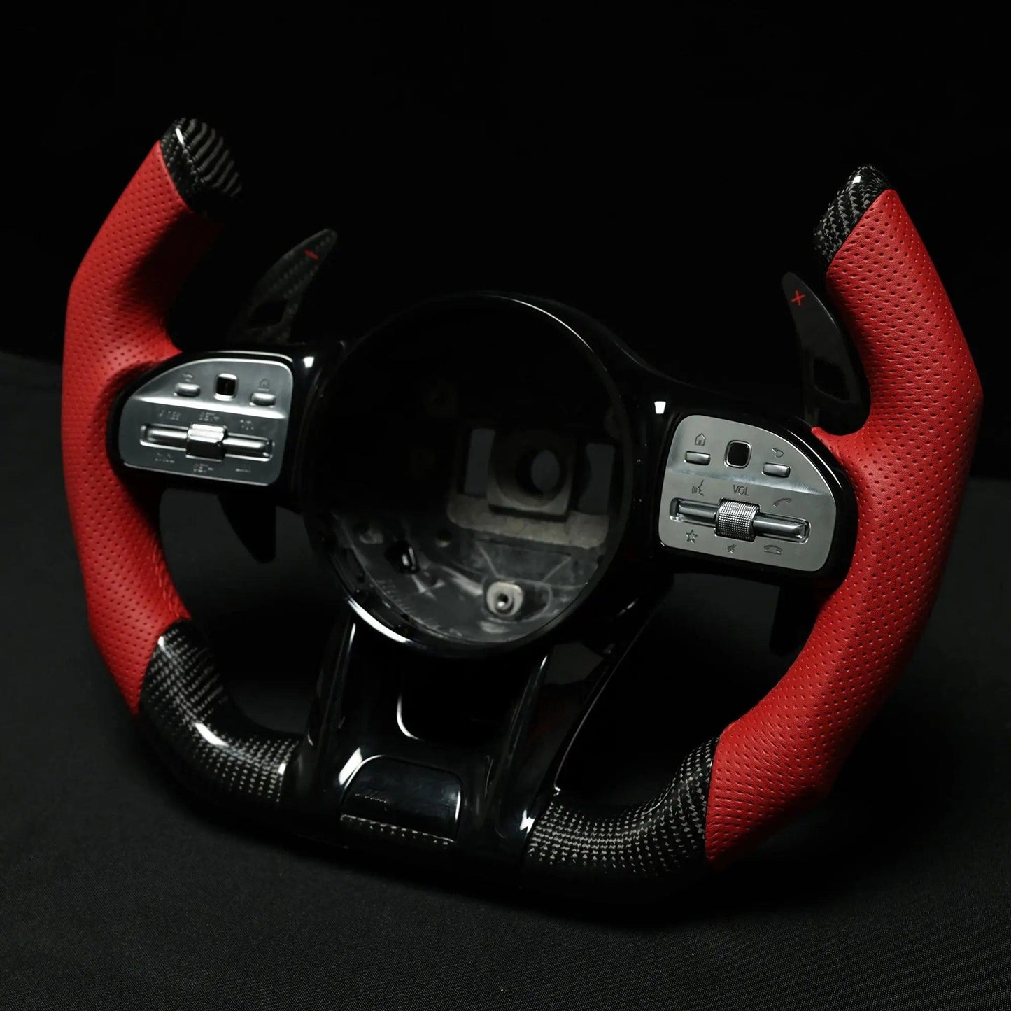 LED Steering Wheel Carbon Fiber Fit For Benz Mercedes AMG C63 E63 A C E CL GL W205 W204 W213 W212 2012-2021 Customized - Auto Part Pro Switzerland