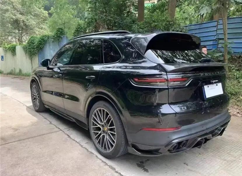 Real Carbon Fiber Body Kit For Porsche Cayenne Coupe 2018-2023 Front Bumper Lip Rear Trunk Diffuser Side Skirt Spoiler - Auto Part Pro Switzerland