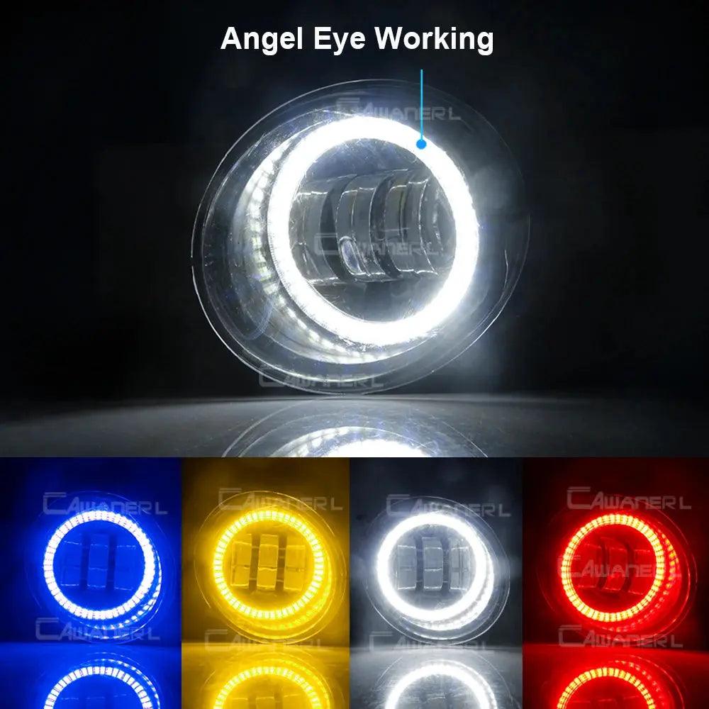 2 X Car Angel Eye LED Fog Light Daytime Running Lamp DRL For BMW F30 F34 F31 316i 320i 316d 325d 330d 318d 320d 335d 328i 335i - Auto Part Pro Switzerland
