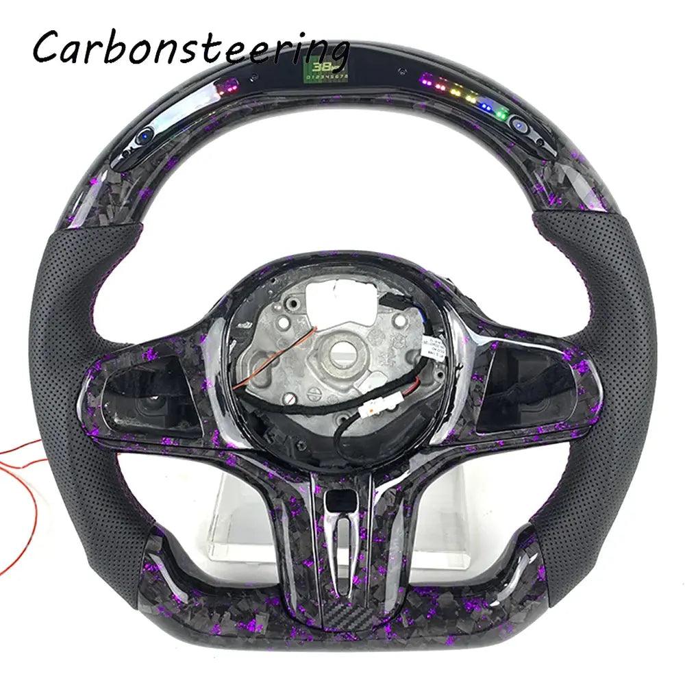 Cars accessories Alcantara Forged Carbon fiber steering wheel For BMW G20 G30 G21 G22 G23 M3 M4 320i 325i 330i 340i G22 G42 G80 - Auto Part Pro Switzerland