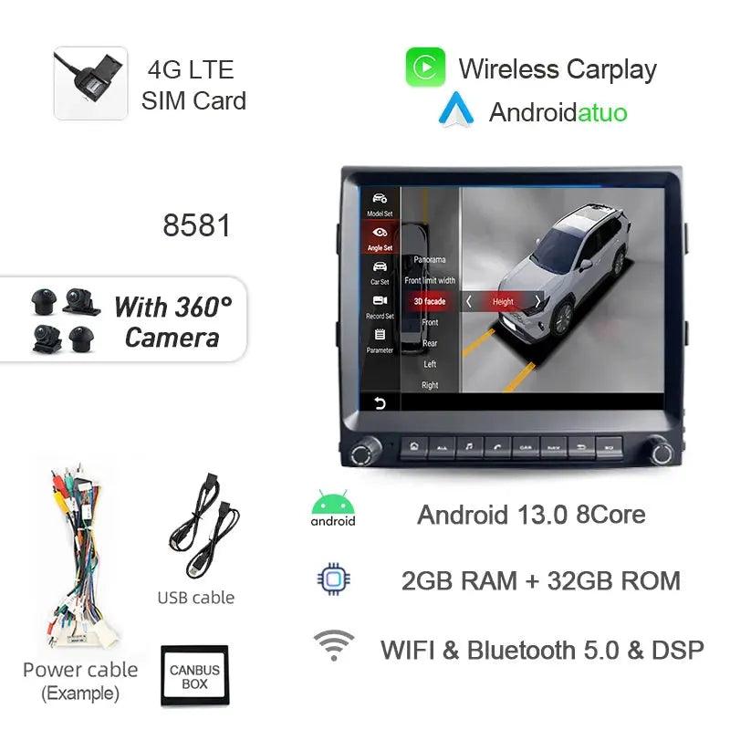 8.4" Android 13 Car Radio for Porsche Cayenne 2010 2011-2017 Navigation Stereo 8+256G Bluetooth Wifi RDS GPS Multimedia Player - Auto Part Pro Switzerland